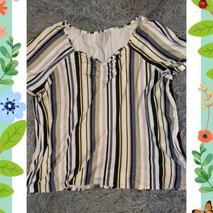 Cato's black yellow & gray striped Shirt